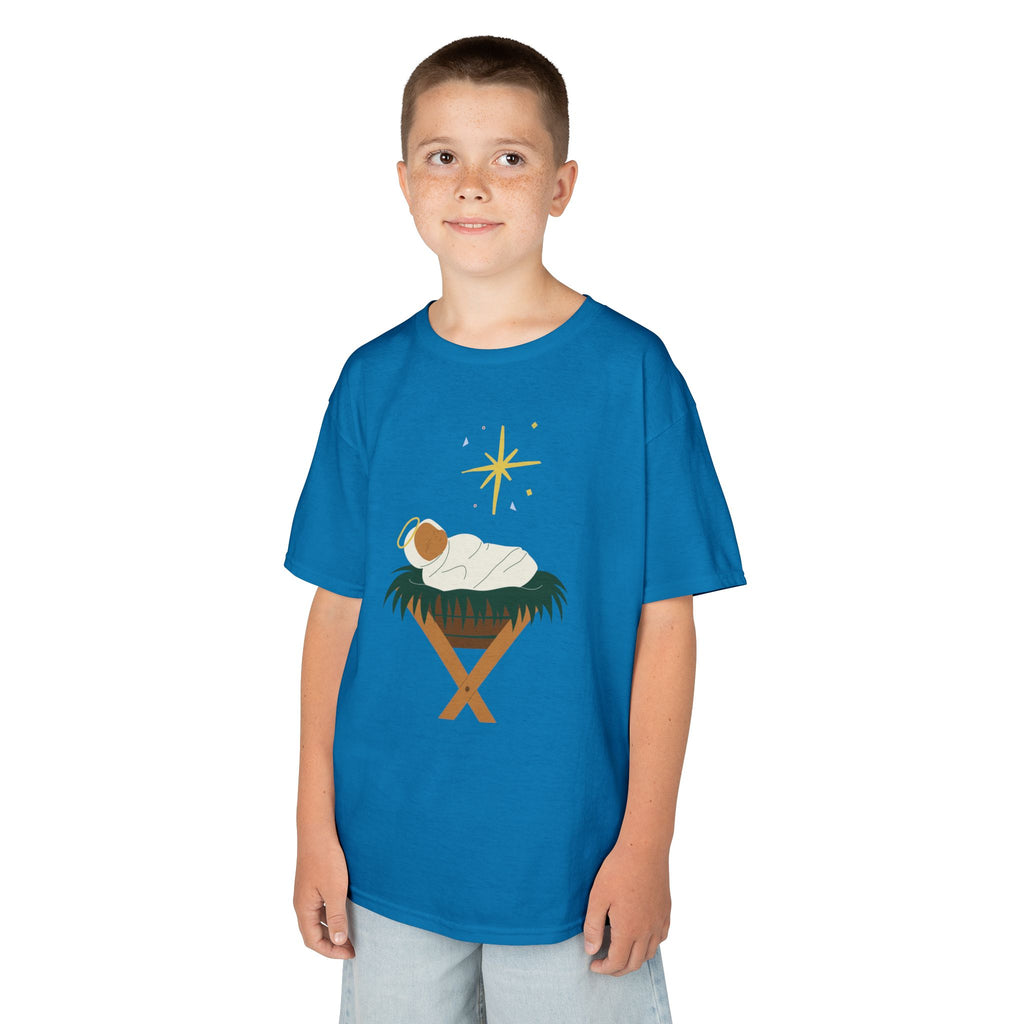 Kids Tee — Baby Jesus Manger Christmas Shirt