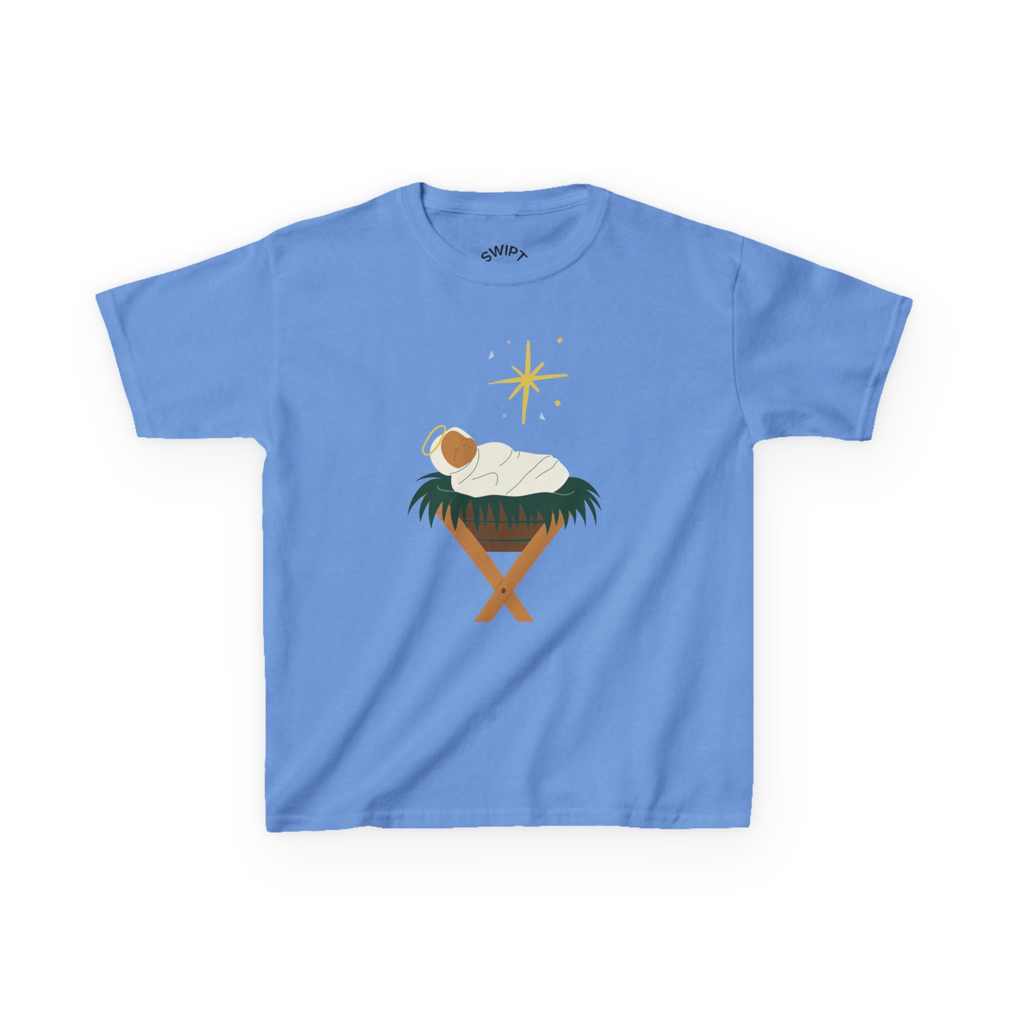Kids Tee — Baby Jesus Manger Christmas Shirt