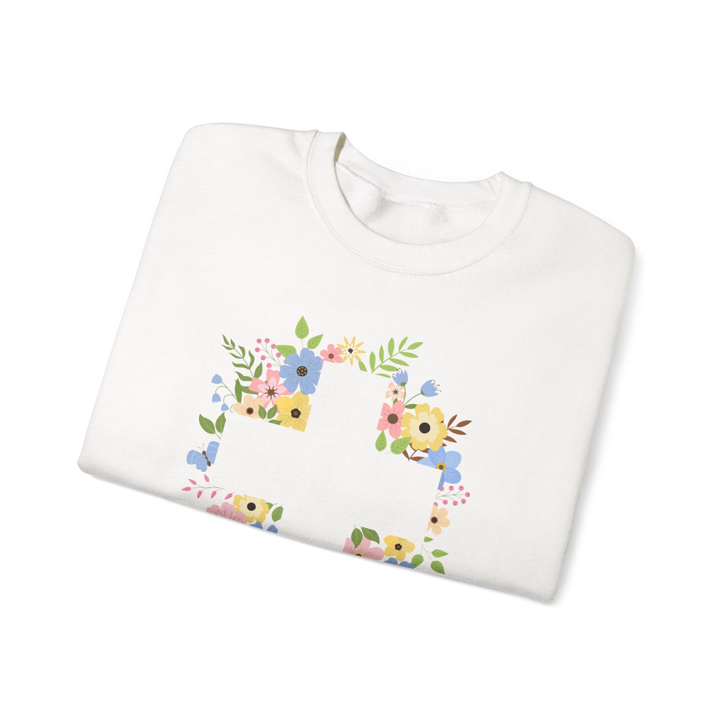 Floral Cross Crewneck Sweatshirt
