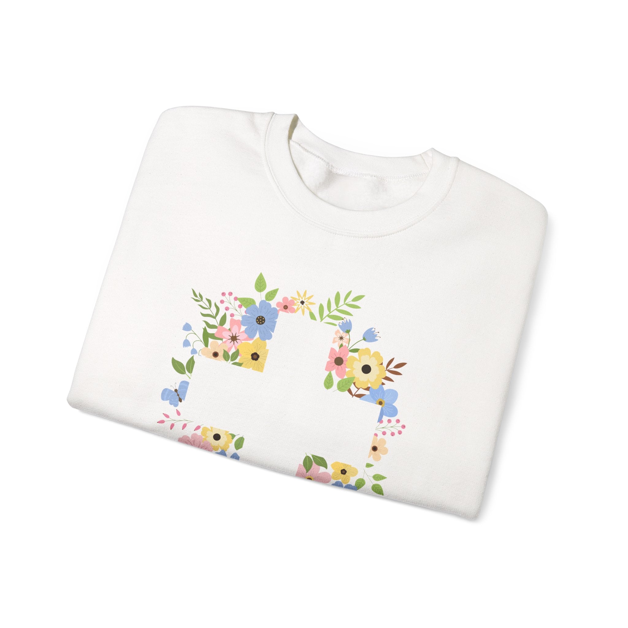 Floral Cross Crewneck Sweatshirt