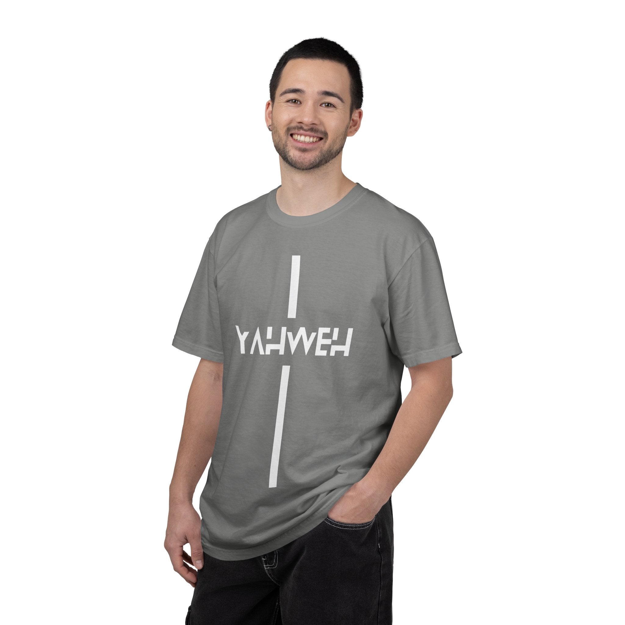 Yahweh Vertical Cross T‑Shirt — Christian Faith Graphic Tee