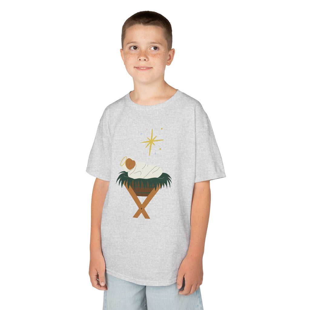 Kids Tee — Baby Jesus Manger Christmas Shirt