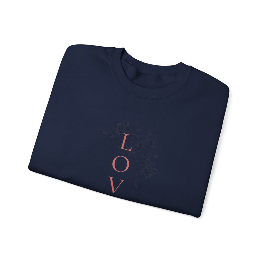 Loved by God Crewneck Sweatshirt — Christian Floral Faith Pullover