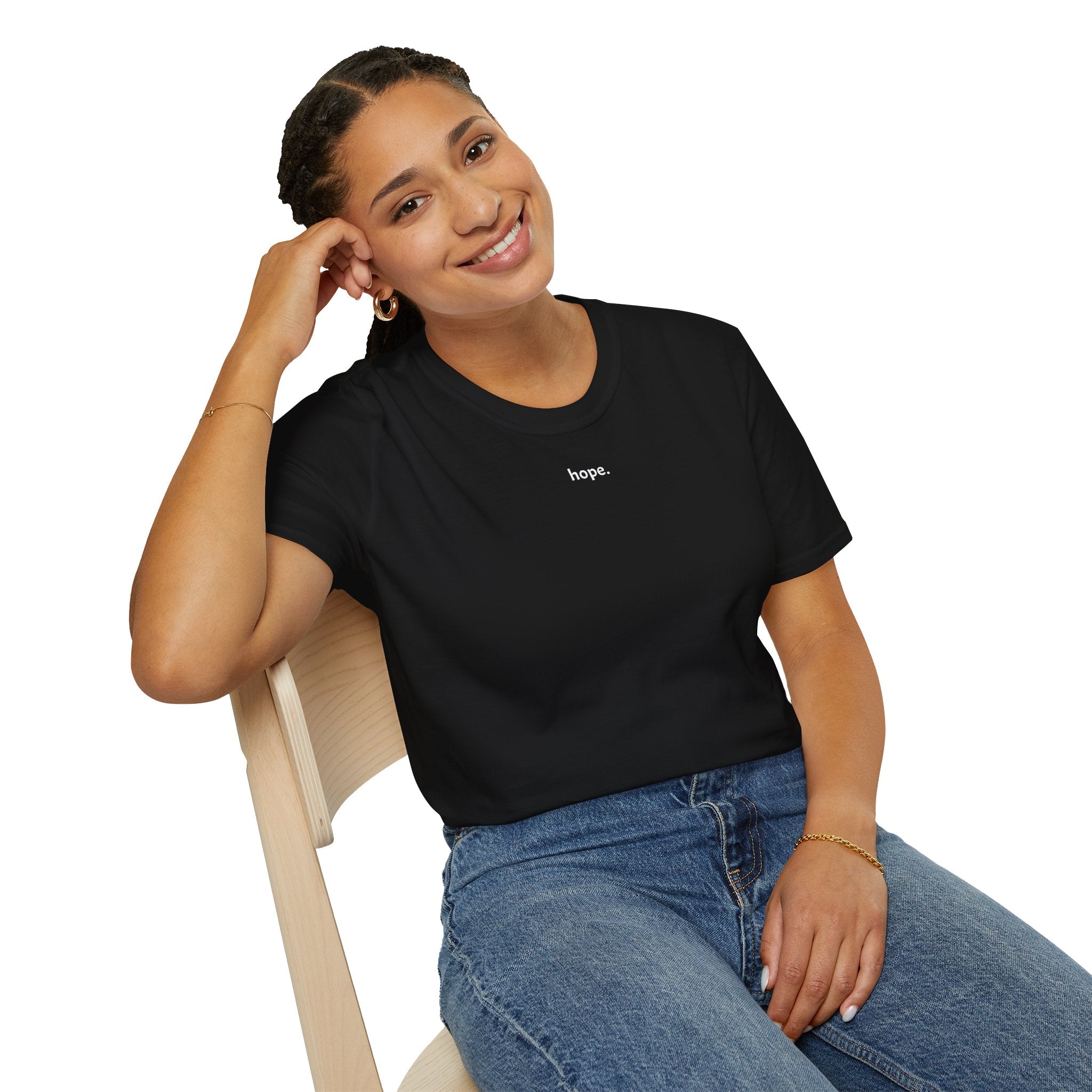 Hope Minimalist T-Shirt — Small Chest Script Tee