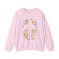 Floral Cross Crewneck Sweatshirt