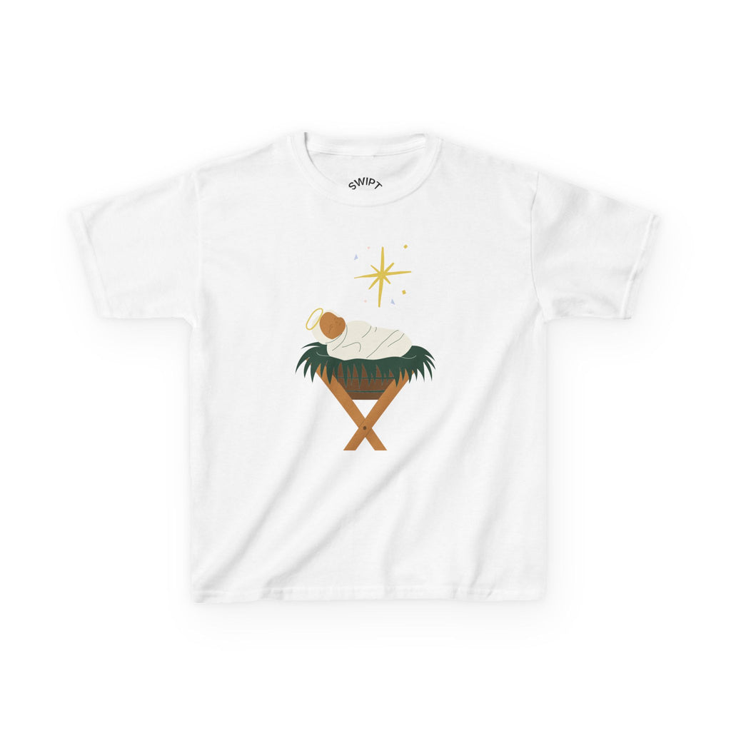 Kids Tee — Baby Jesus Manger Christmas Shirt
