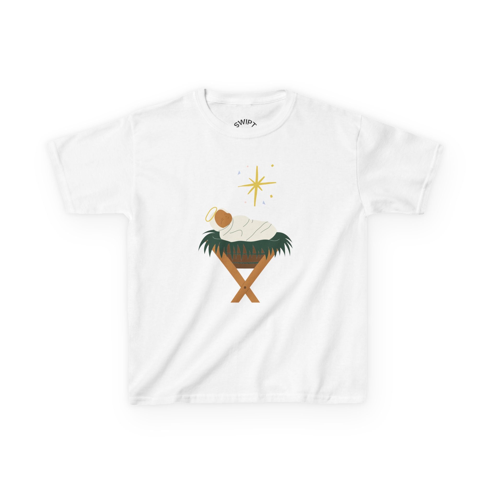 Kids Tee — Baby Jesus Manger Christmas Shirt