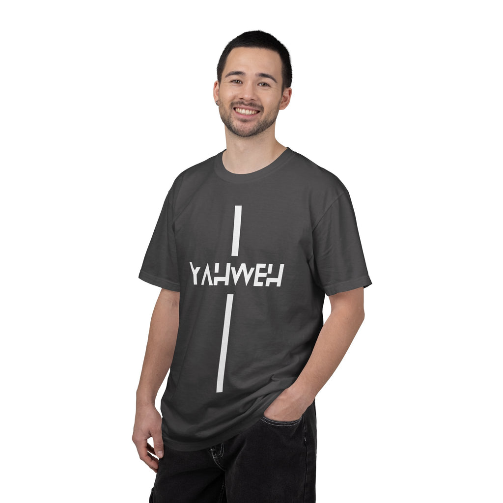 Yahweh Vertical Cross T‑Shirt — Christian Faith Graphic Tee