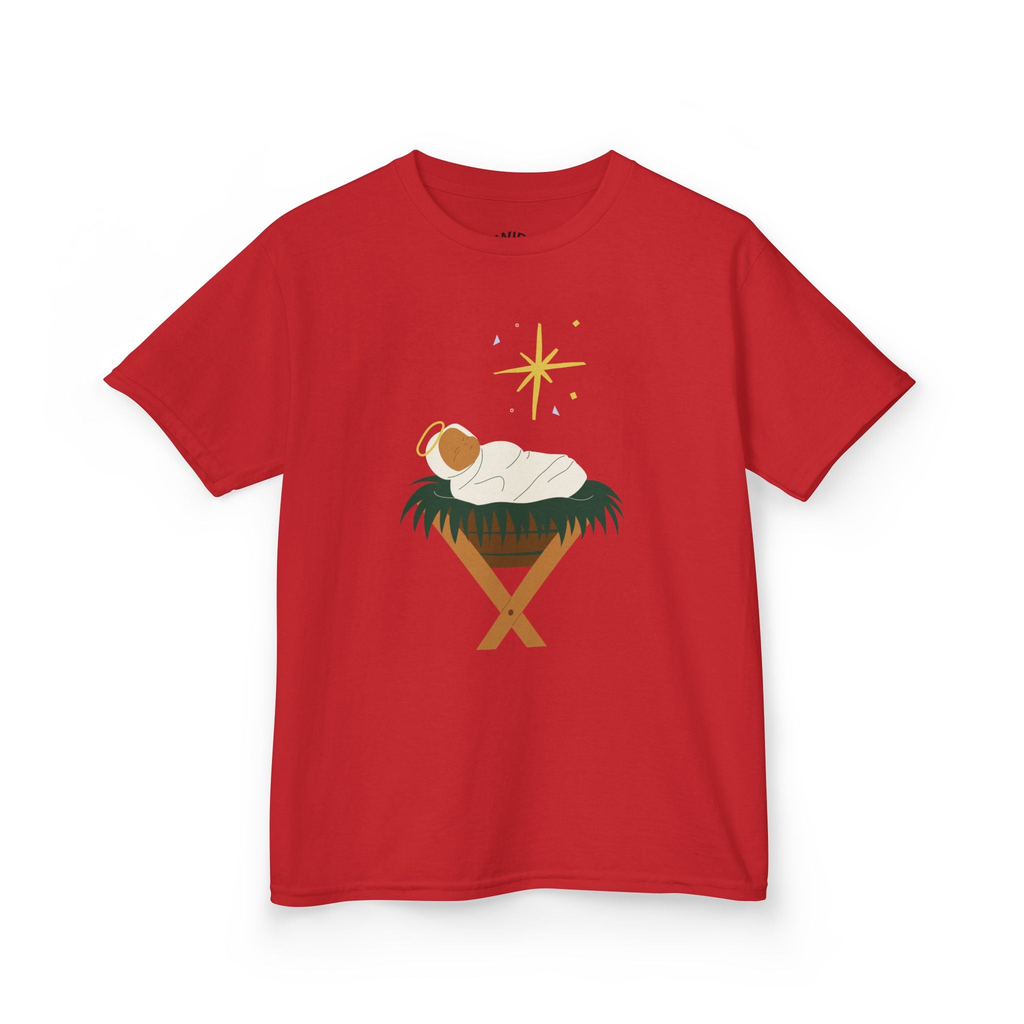 Kids Tee — Baby Jesus Manger Christmas Shirt