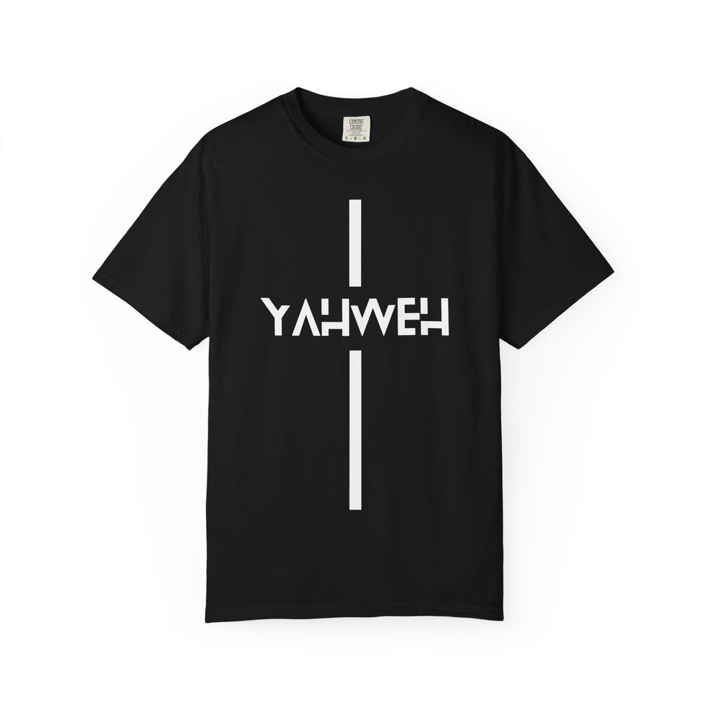 Yahweh Vertical Cross T‑Shirt — Christian Faith Graphic Tee