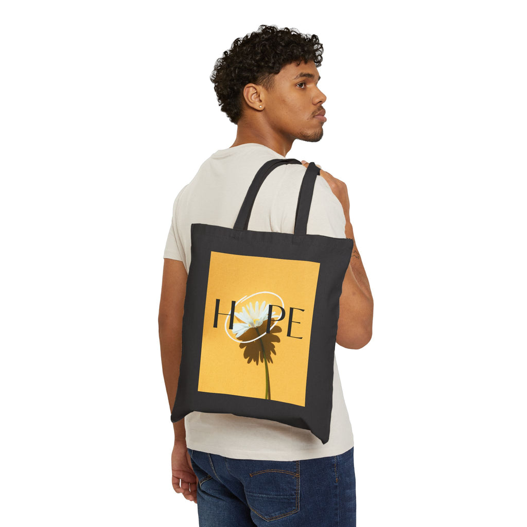 Hope Daisy Canvas Tote Bag - Yellow Floral Eco Shopper