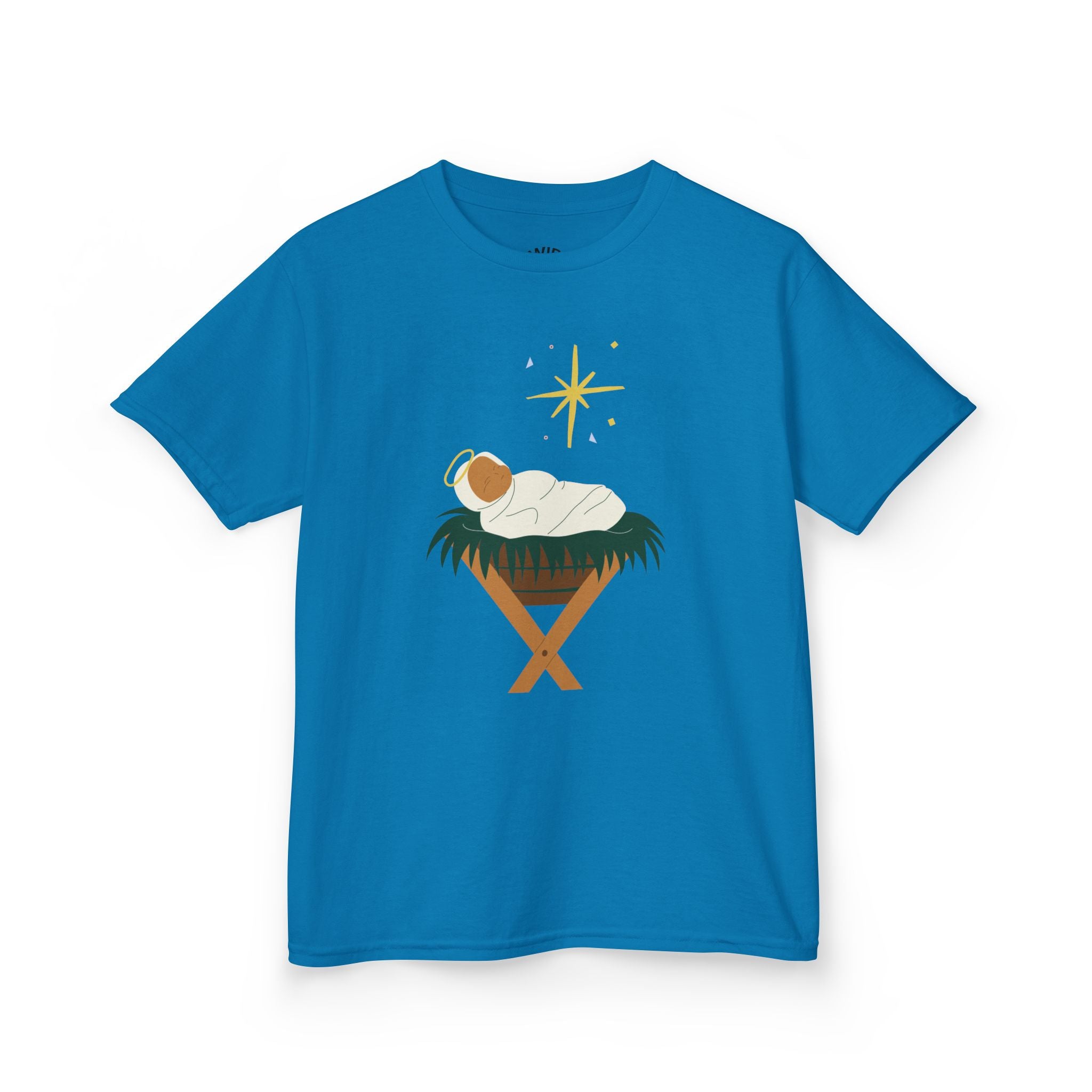 Kids Tee — Baby Jesus Manger Christmas Shirt