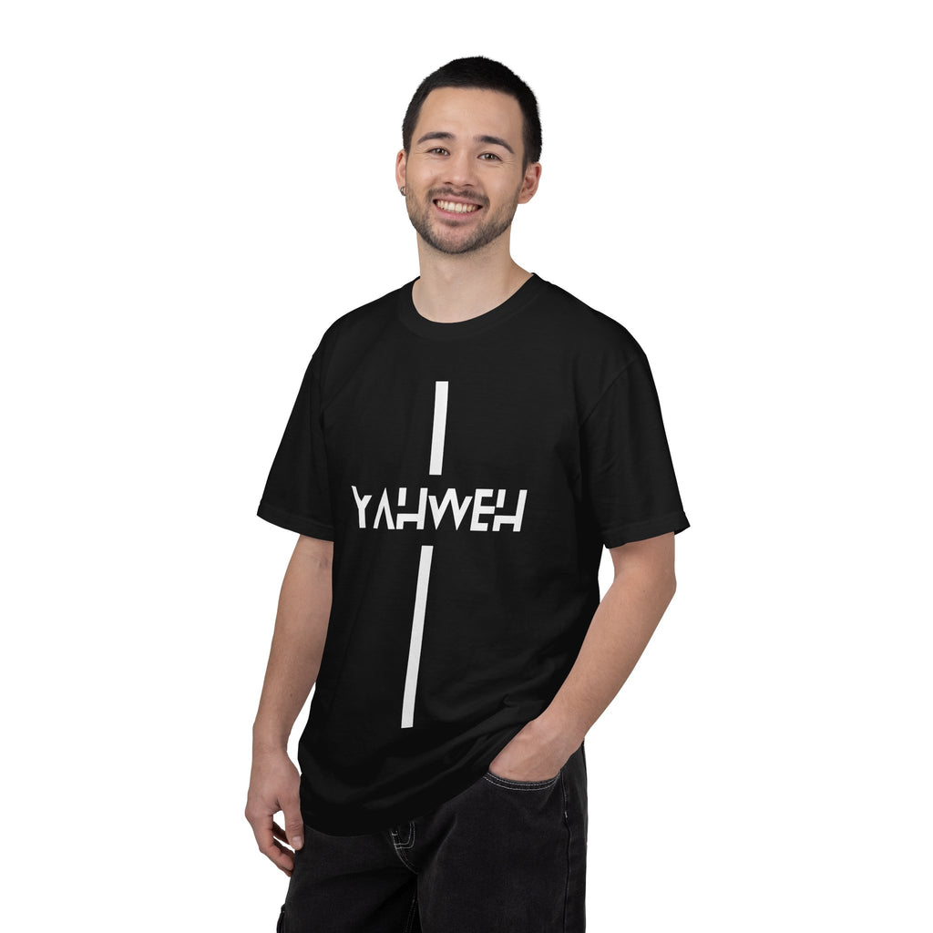 Yahweh Vertical Cross T‑Shirt — Christian Faith Graphic Tee