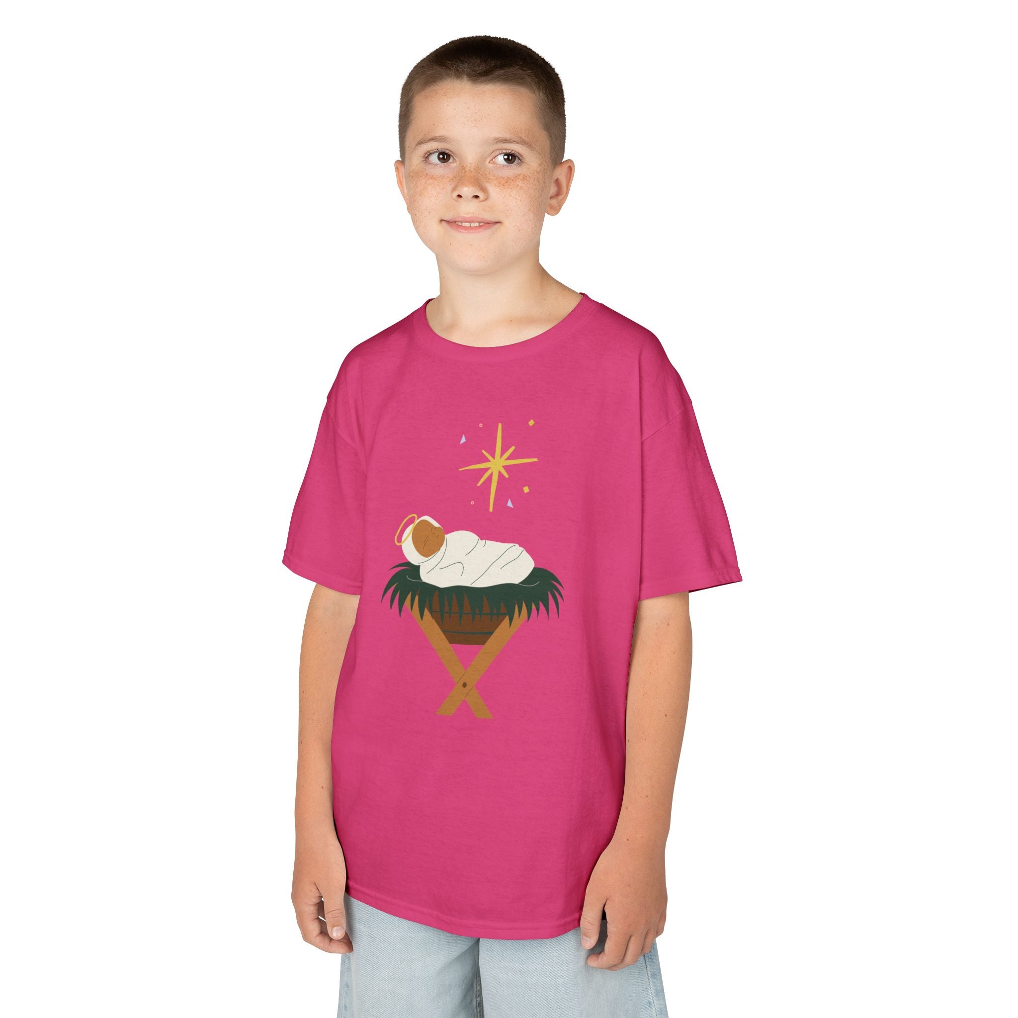 Kids Tee — Baby Jesus Manger Christmas Shirt