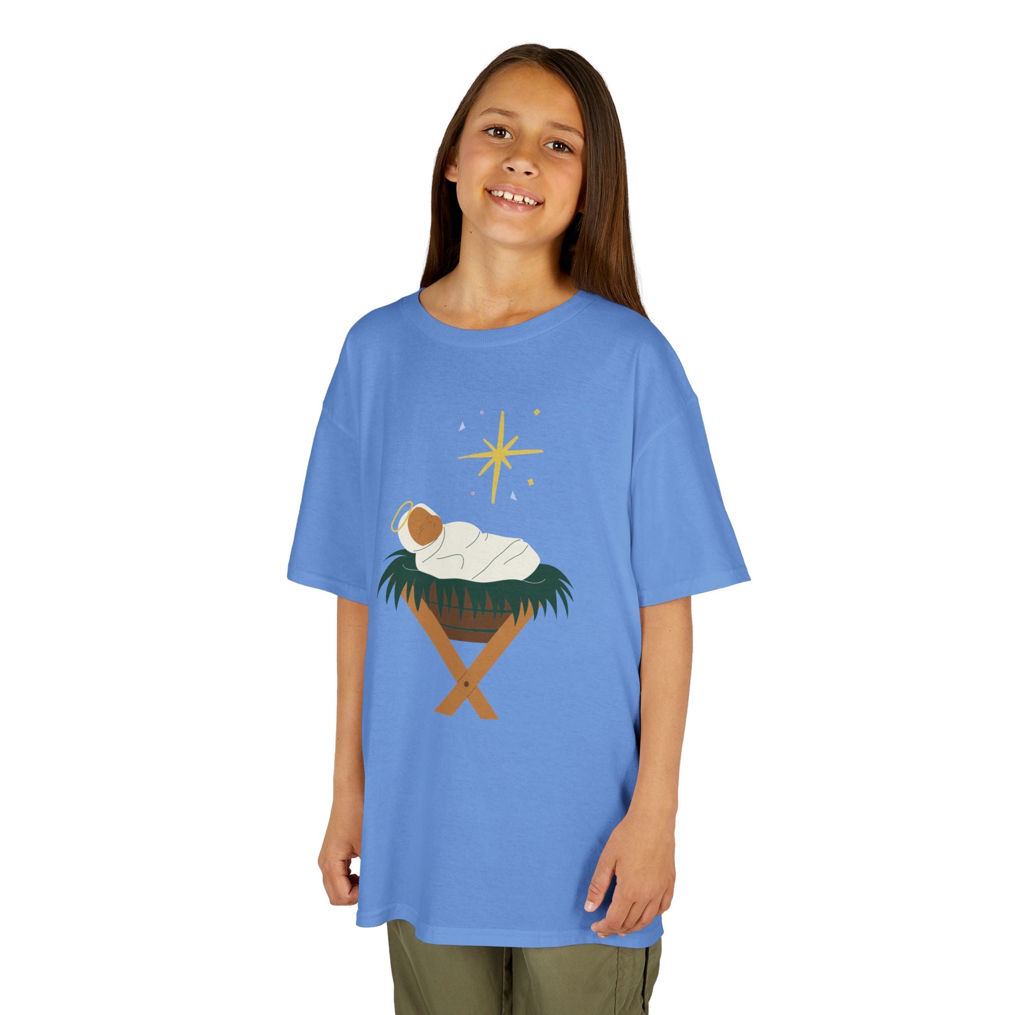 Kids Tee — Baby Jesus Manger Christmas Shirt