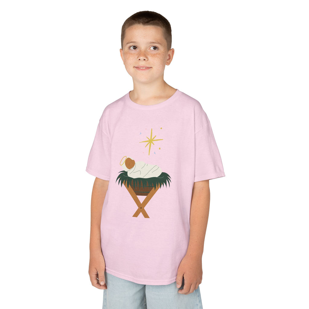Kids Tee — Baby Jesus Manger Christmas Shirt