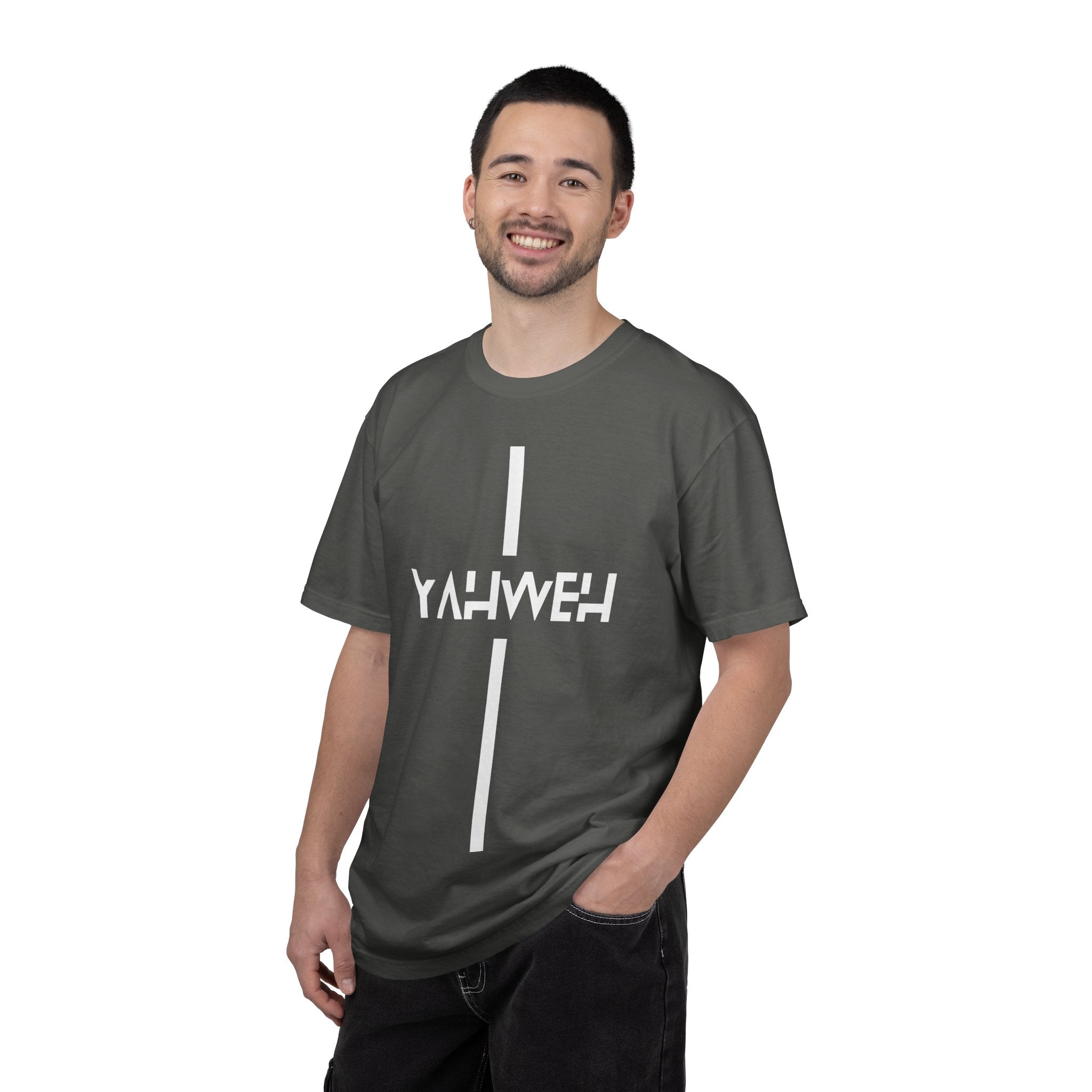 Yahweh Vertical Cross T‑Shirt — Christian Faith Graphic Tee