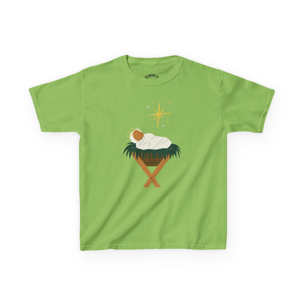 Kids Tee — Baby Jesus Manger Christmas Shirt