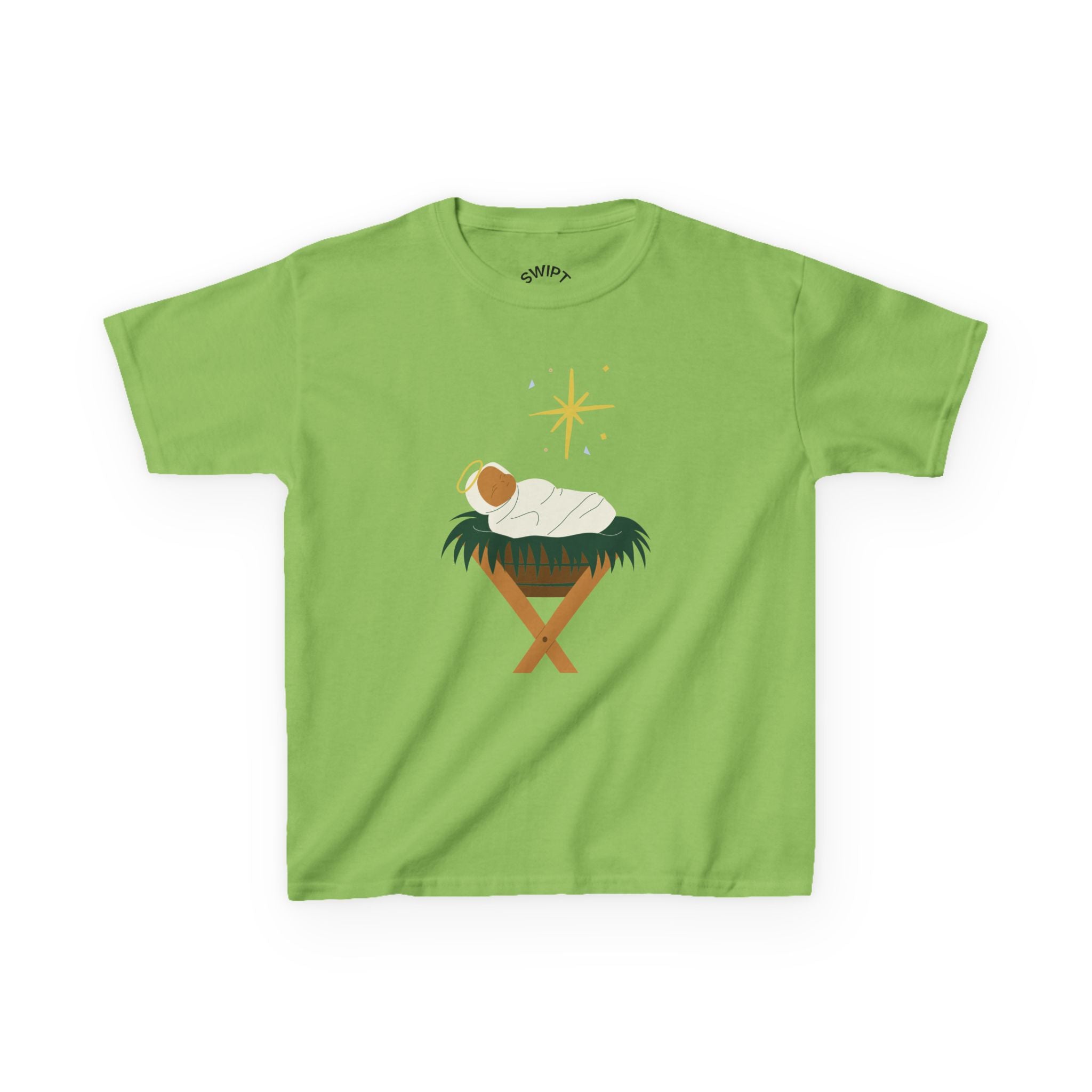 Kids Tee — Baby Jesus Manger Christmas Shirt