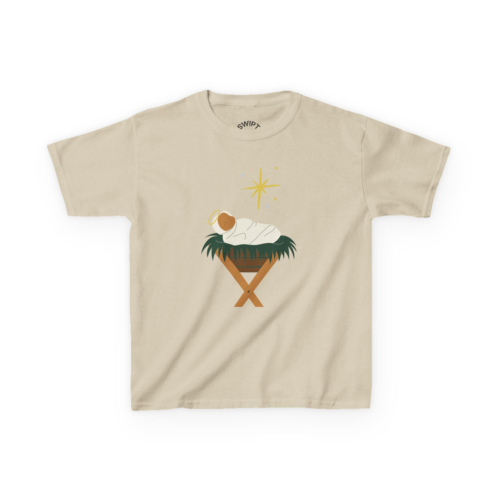 Kids Tee — Baby Jesus Manger Christmas Shirt