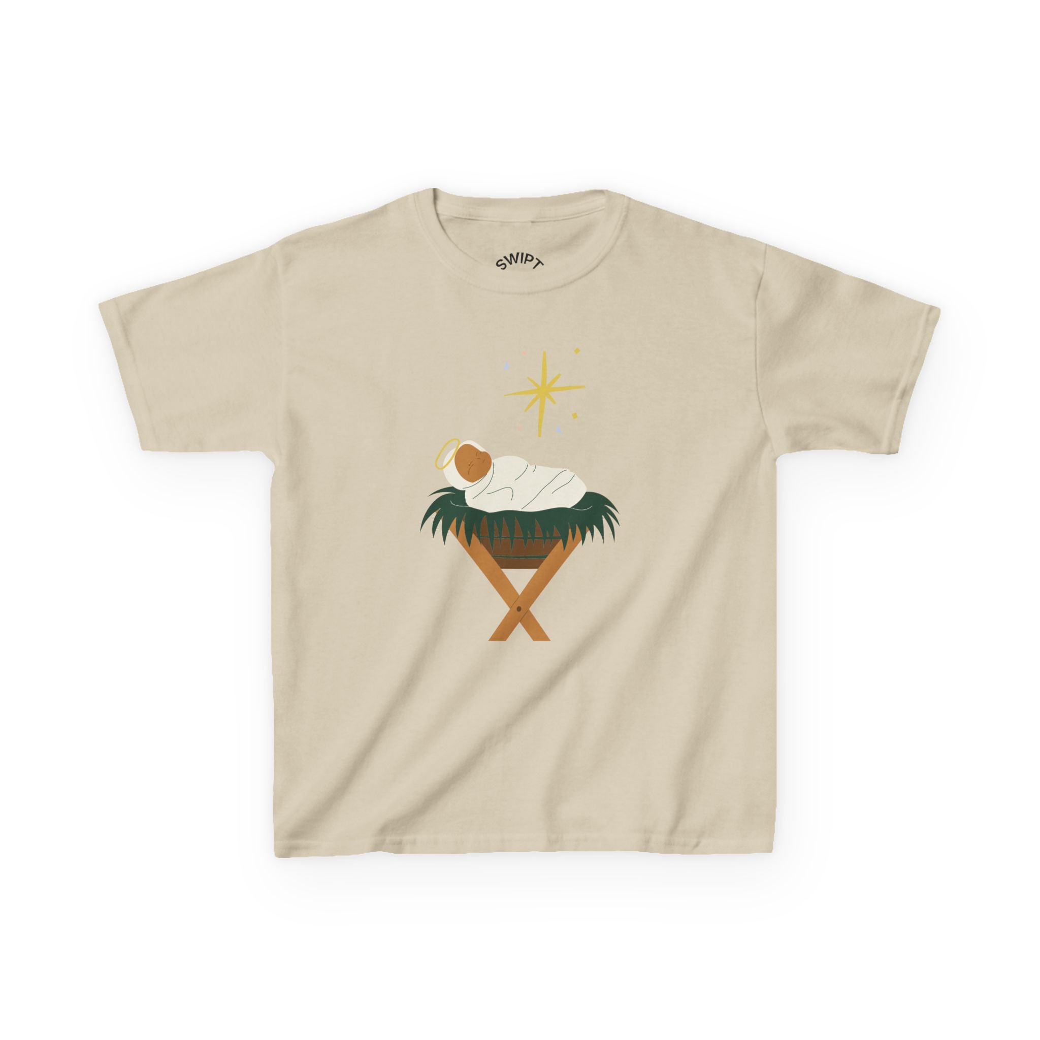Kids Tee — Baby Jesus Manger Christmas Shirt