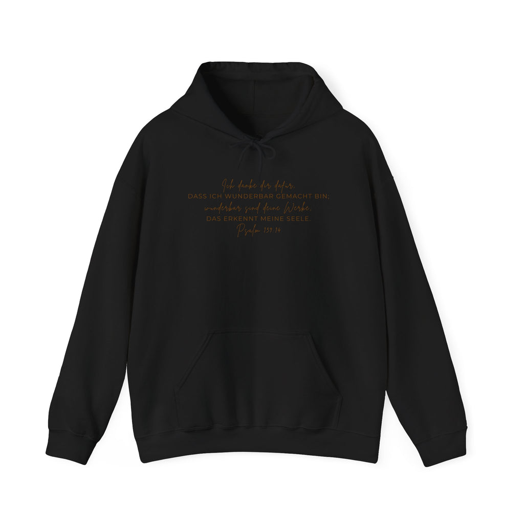 Hoodie — Minimal Script White Pullover "She Looks Like This"
