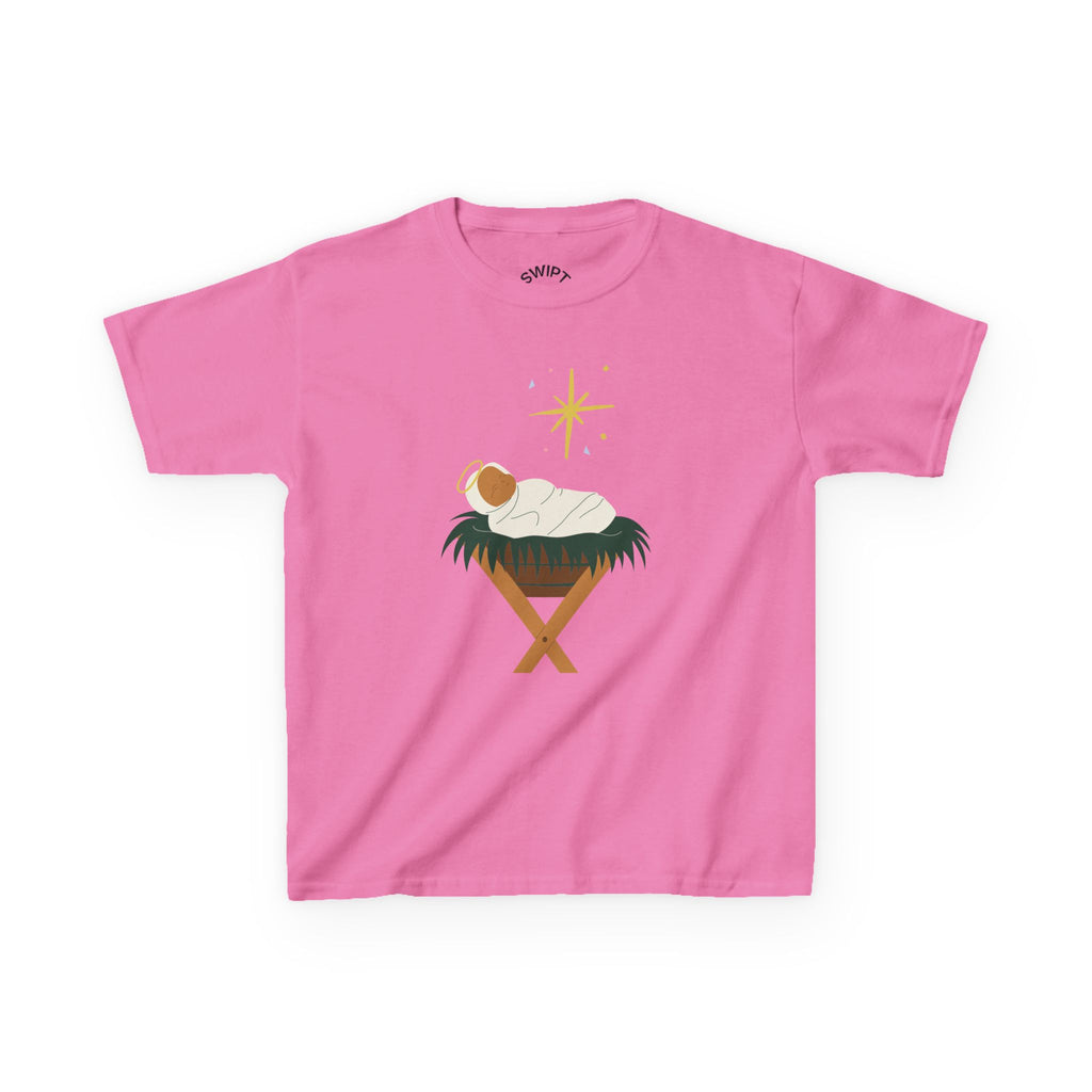 Kids Tee — Baby Jesus Manger Christmas Shirt
