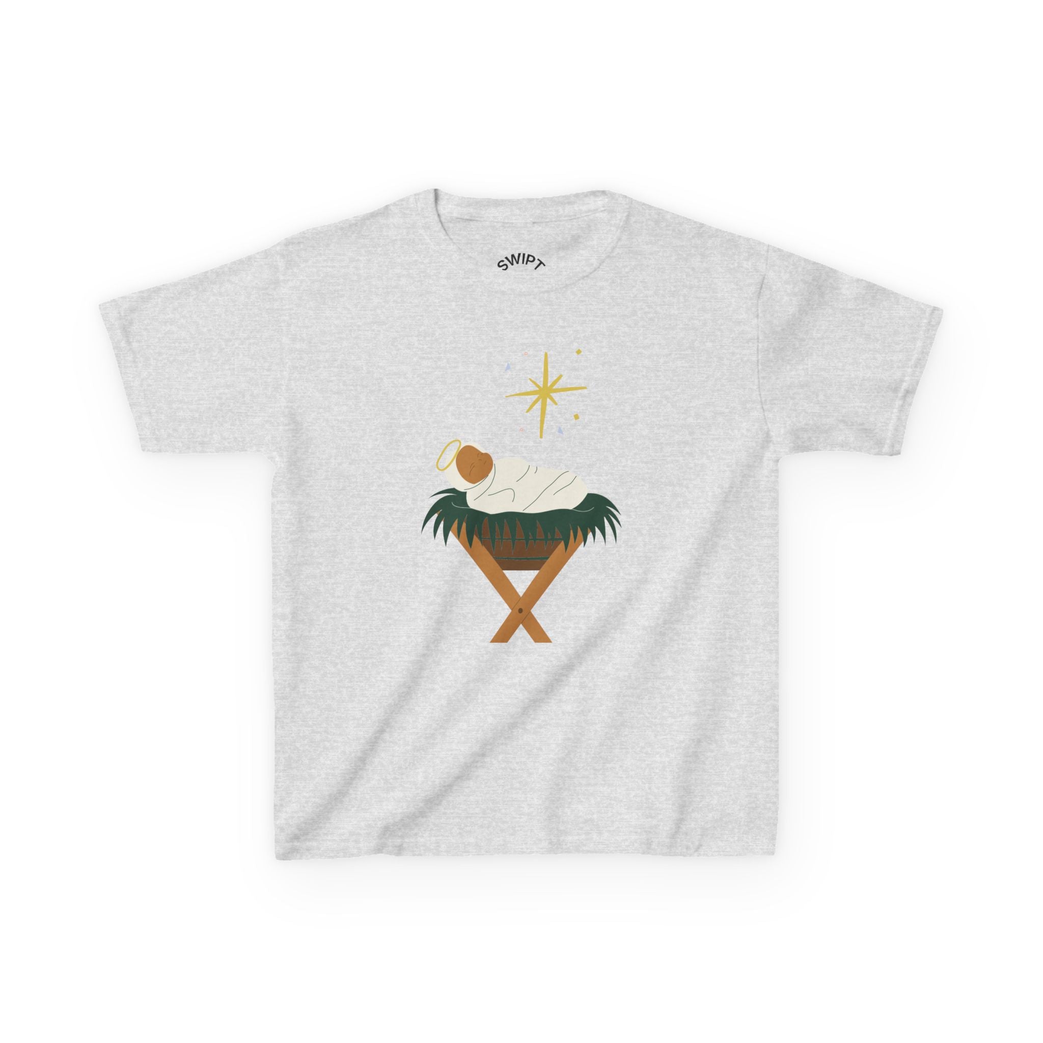 Kids Tee — Baby Jesus Manger Christmas Shirt