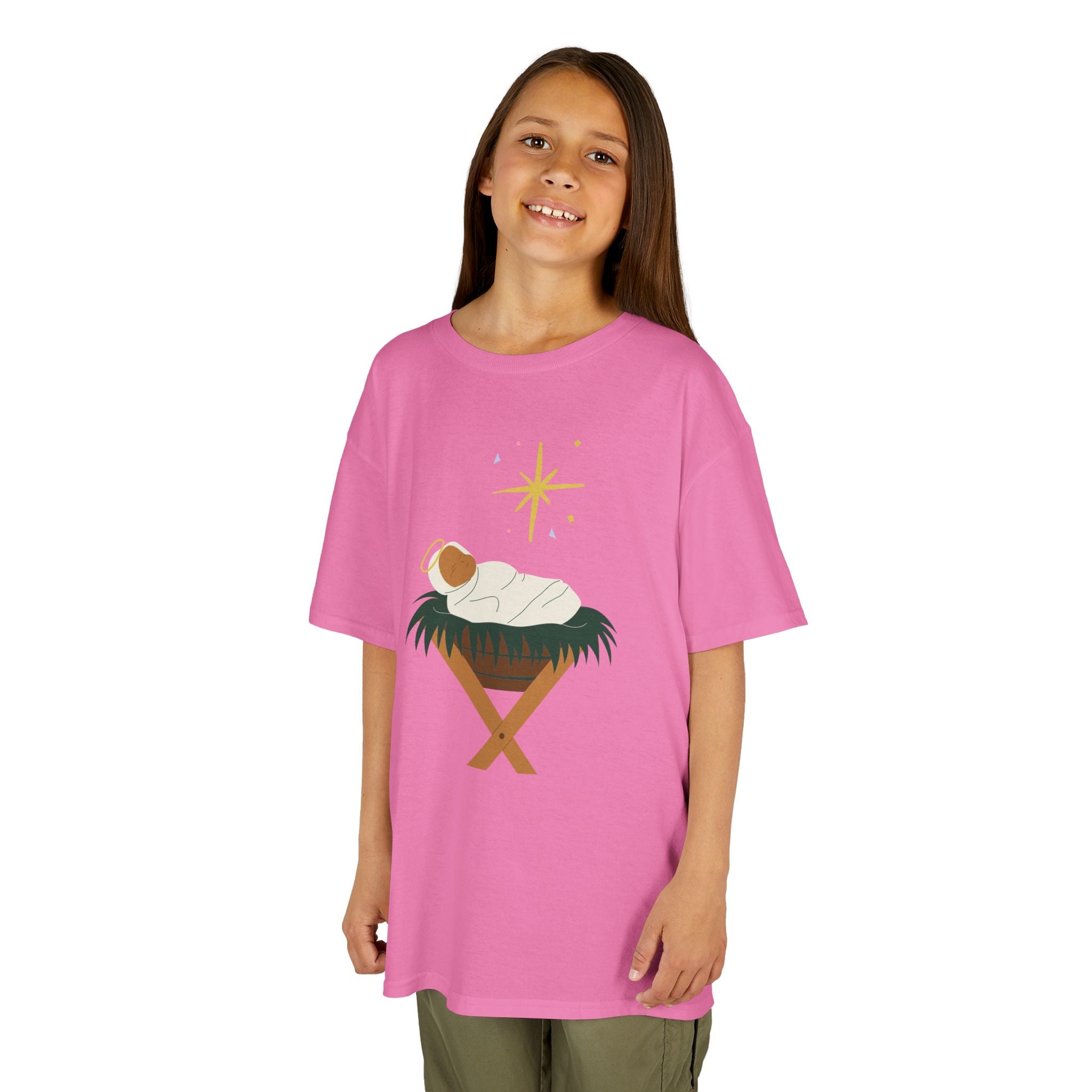 Kids Tee — Baby Jesus Manger Christmas Shirt