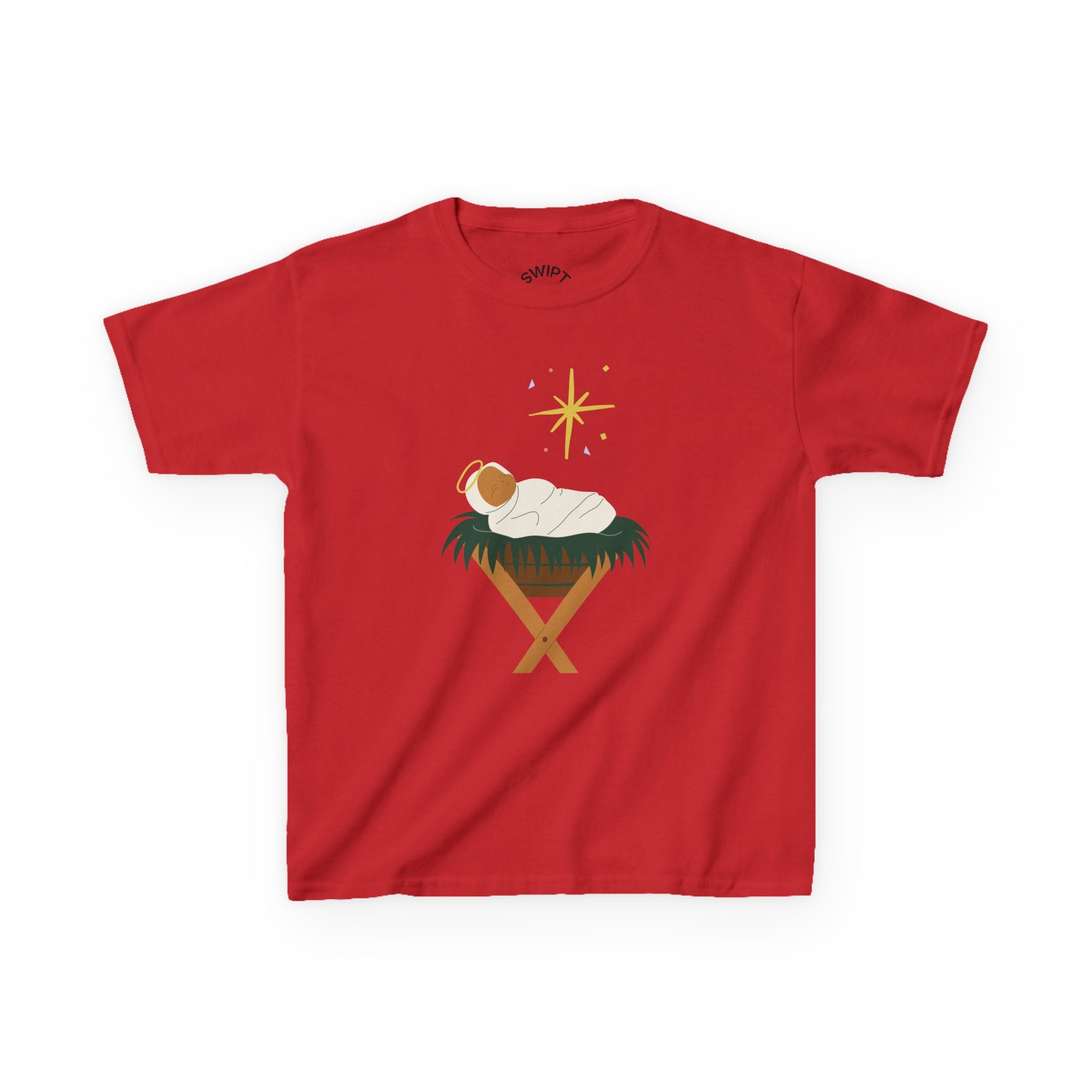 Kids Tee — Baby Jesus Manger Christmas Shirt