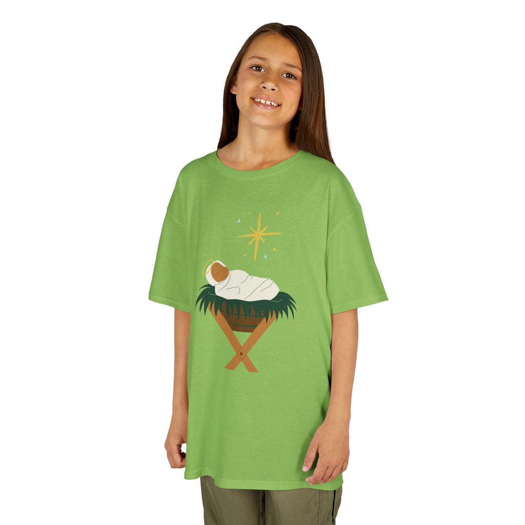 Kids Tee — Baby Jesus Manger Christmas Shirt