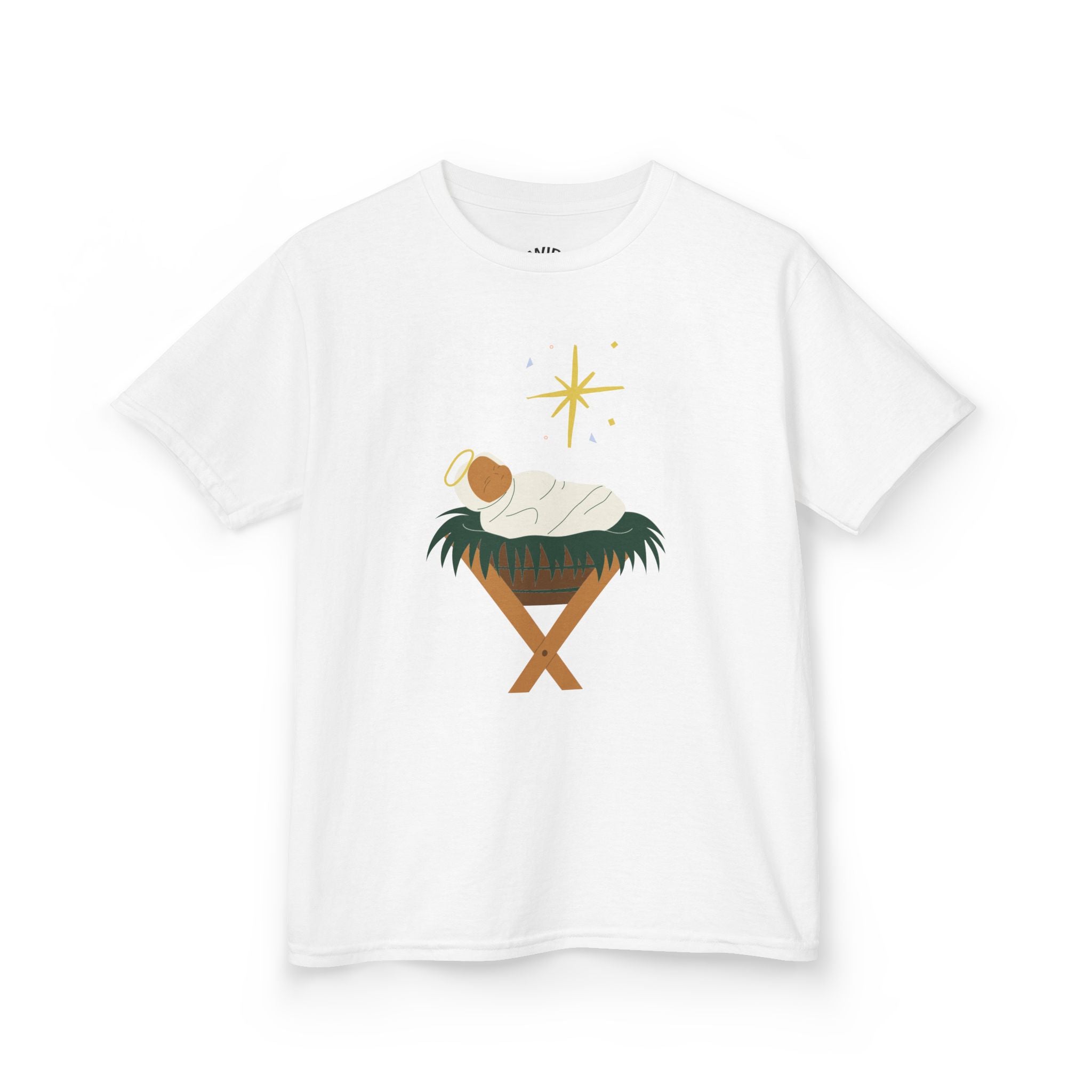Kids Tee — Baby Jesus Manger Christmas Shirt