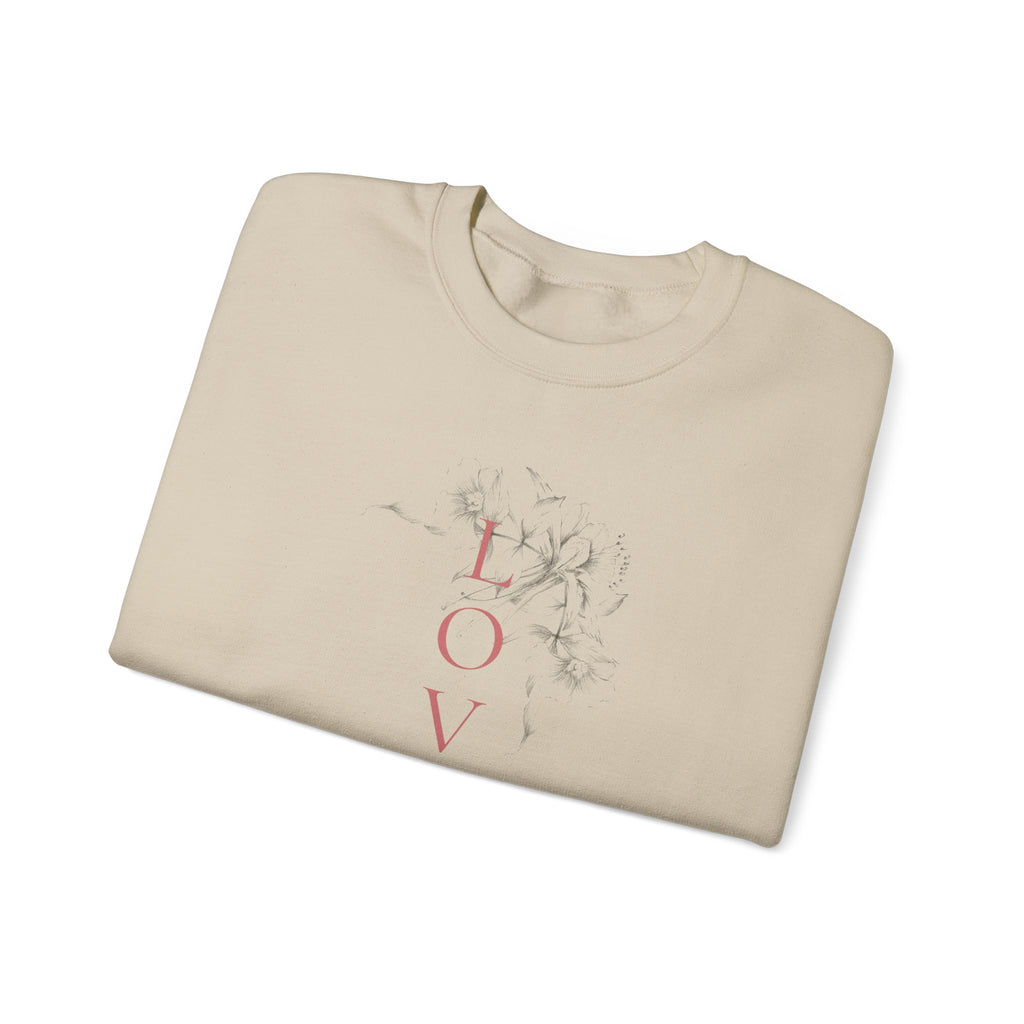 Loved by God Crewneck Sweatshirt — Christian Floral Faith Pullover