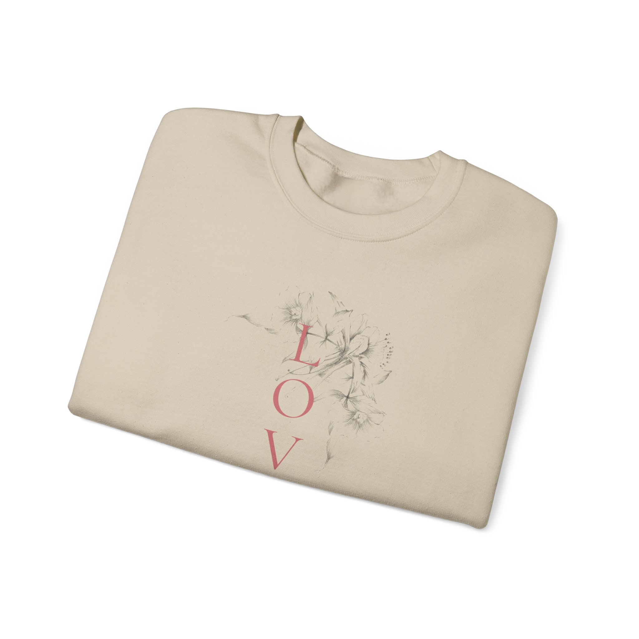 Loved by God Crewneck Sweatshirt — Christian Floral Faith Pullover