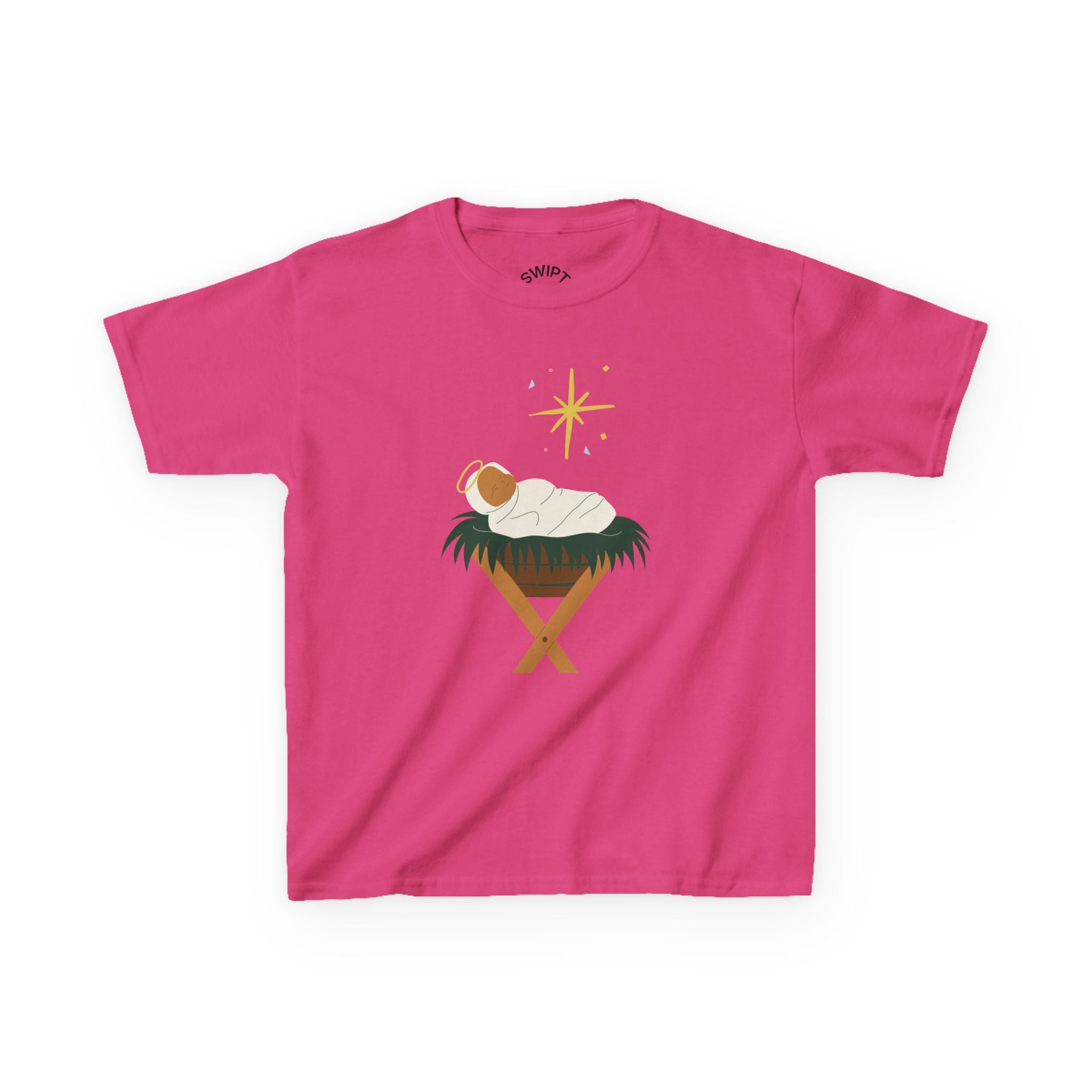 Kids Tee — Baby Jesus Manger Christmas Shirt