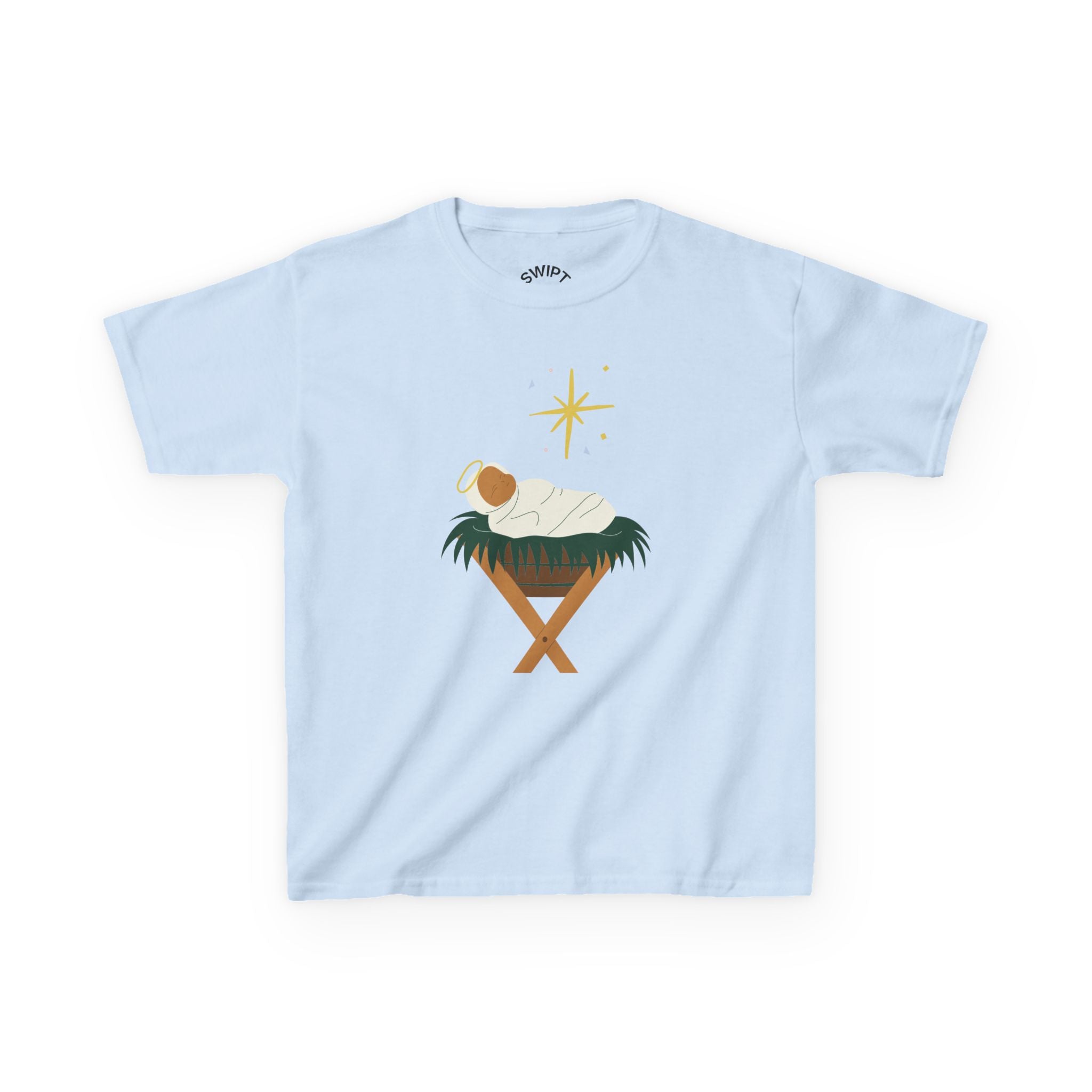 Kids Tee — Baby Jesus Manger Christmas Shirt