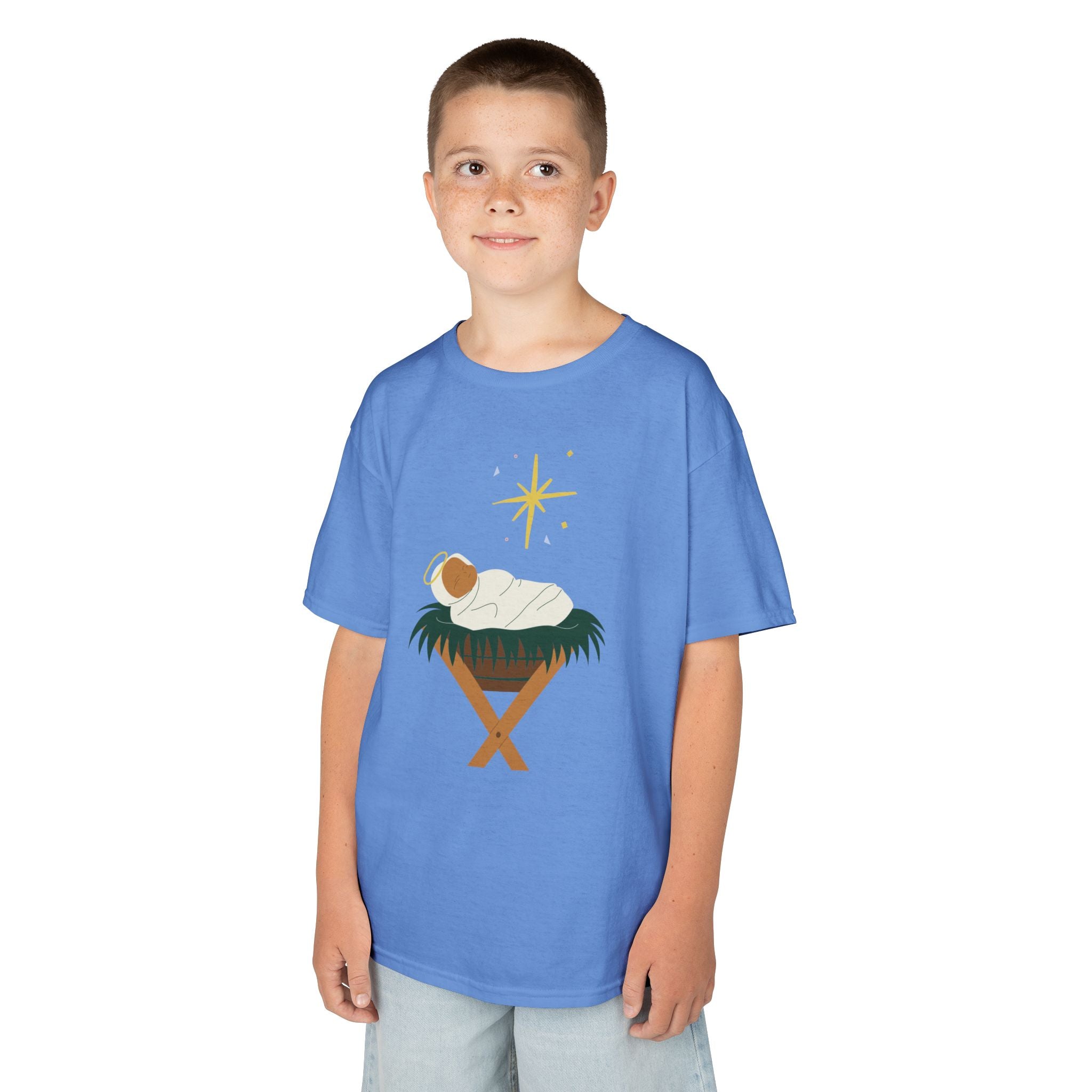 Kids Tee — Baby Jesus Manger Christmas Shirt