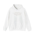 Hoodie — Minimal Script White Pullover "She Looks Like This"