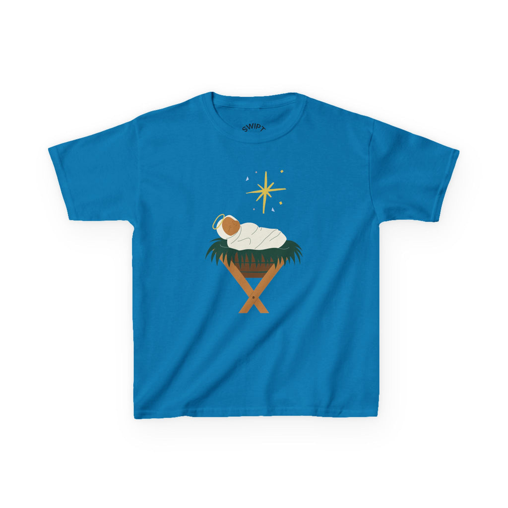 Kids Tee — Baby Jesus Manger Christmas Shirt
