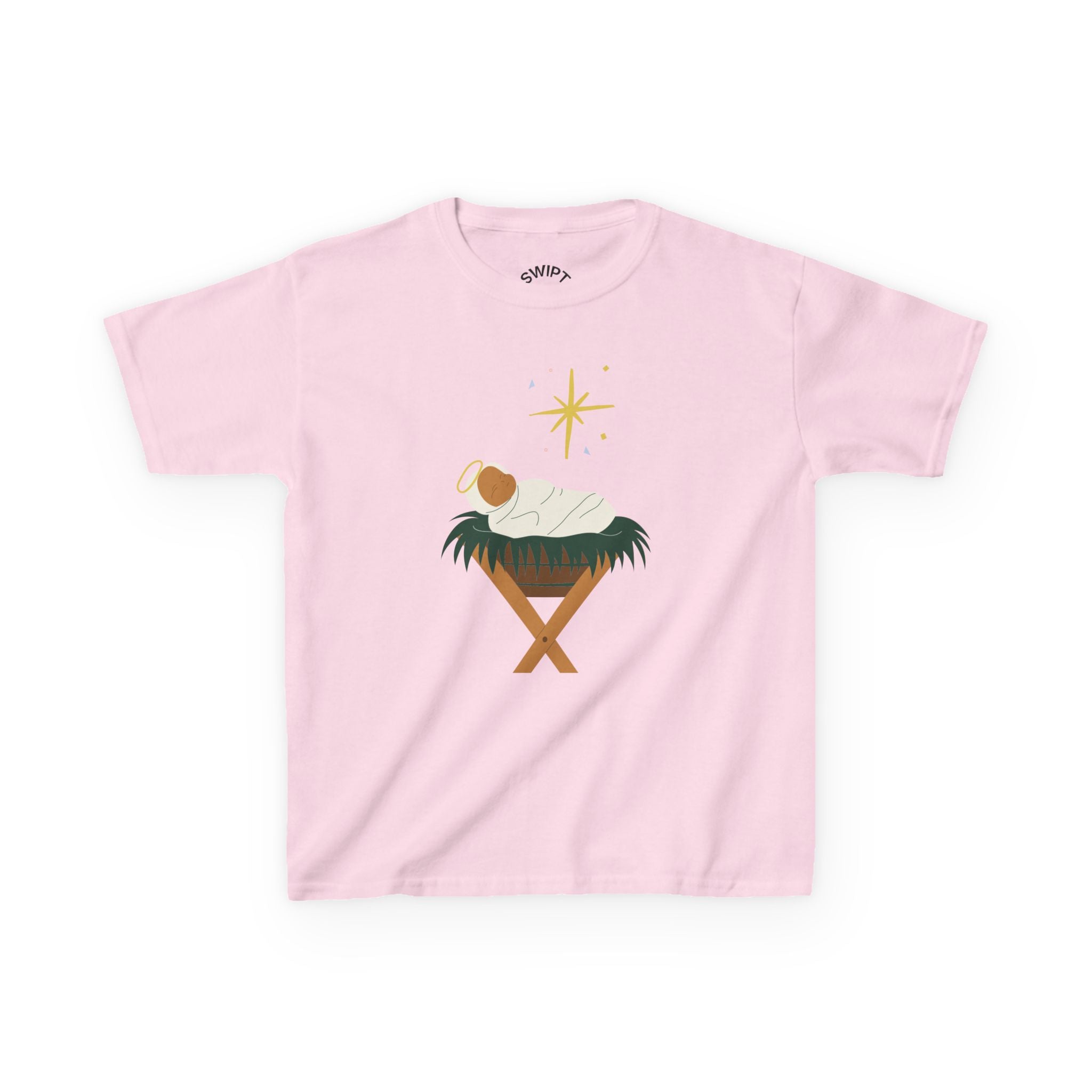 Kids Tee — Baby Jesus Manger Christmas Shirt