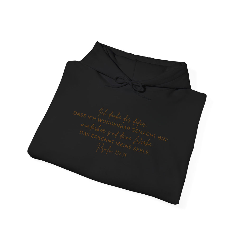 Hoodie — Minimal Script White Pullover "She Looks Like This"