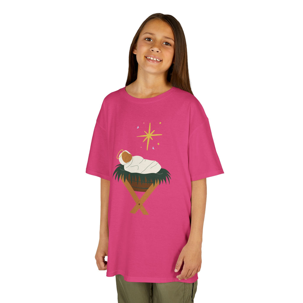 Kids Tee — Baby Jesus Manger Christmas Shirt