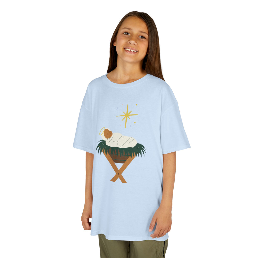 Kids Tee — Baby Jesus Manger Christmas Shirt