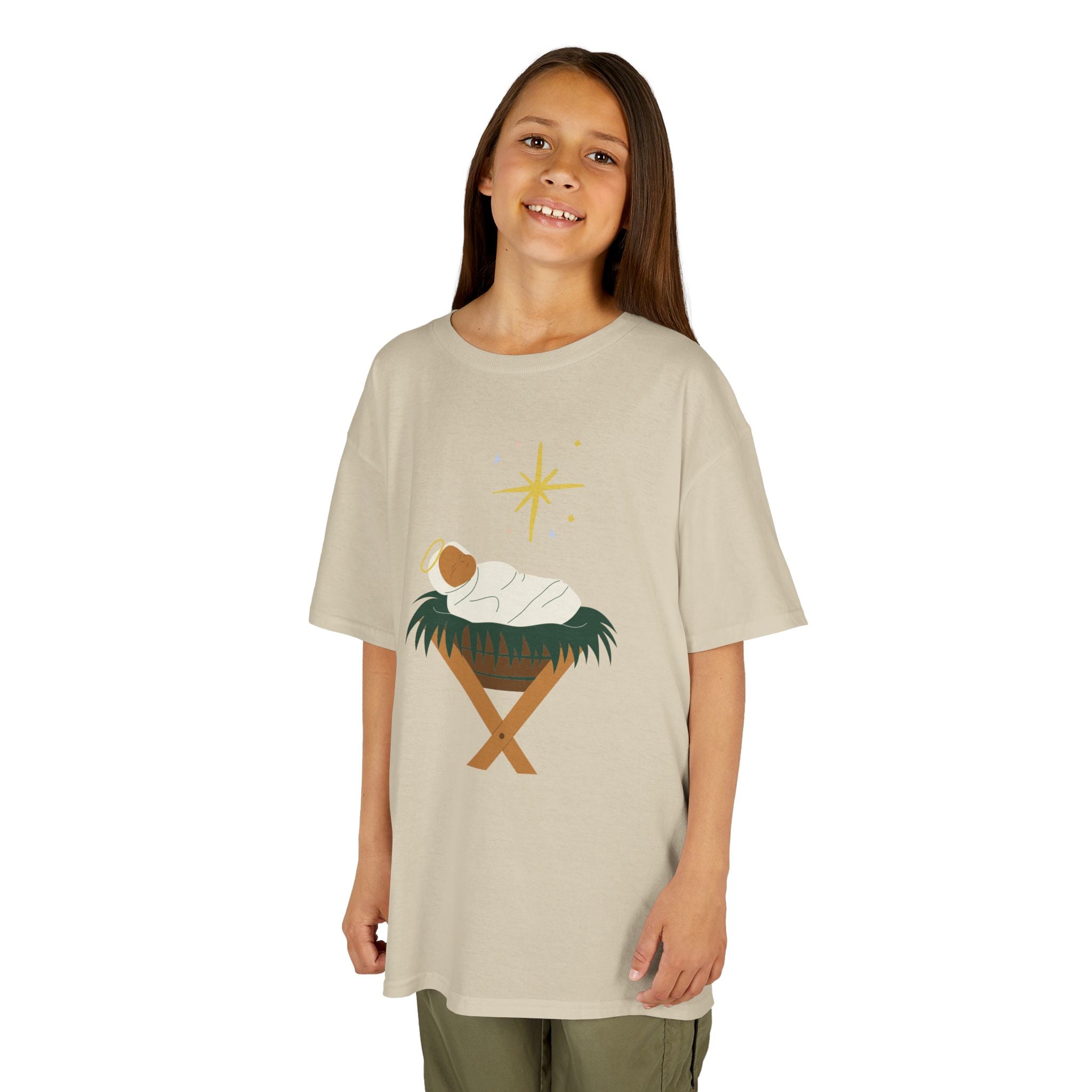 Kids Tee — Baby Jesus Manger Christmas Shirt