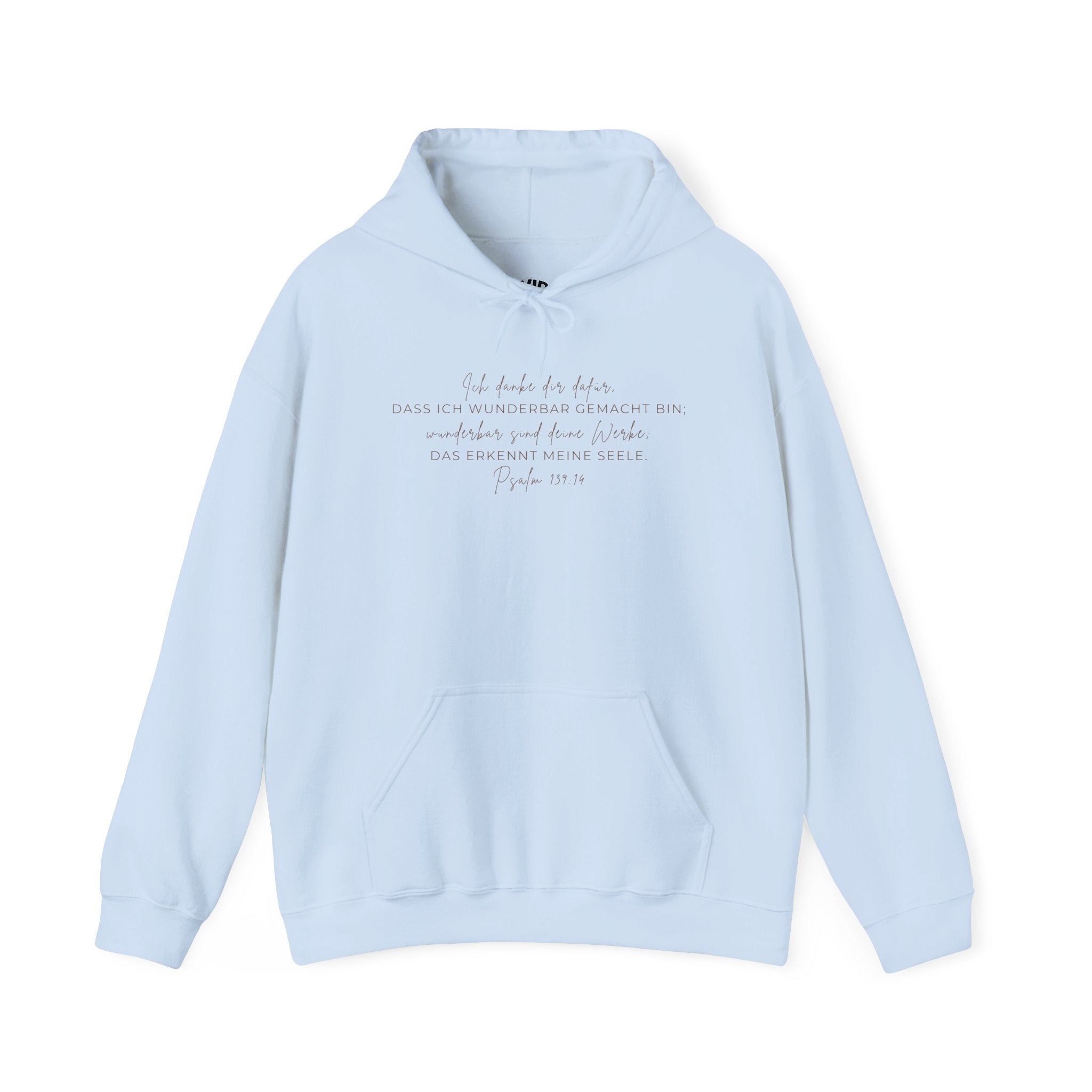Hoodie — Minimal Script White Pullover "She Looks Like This"
