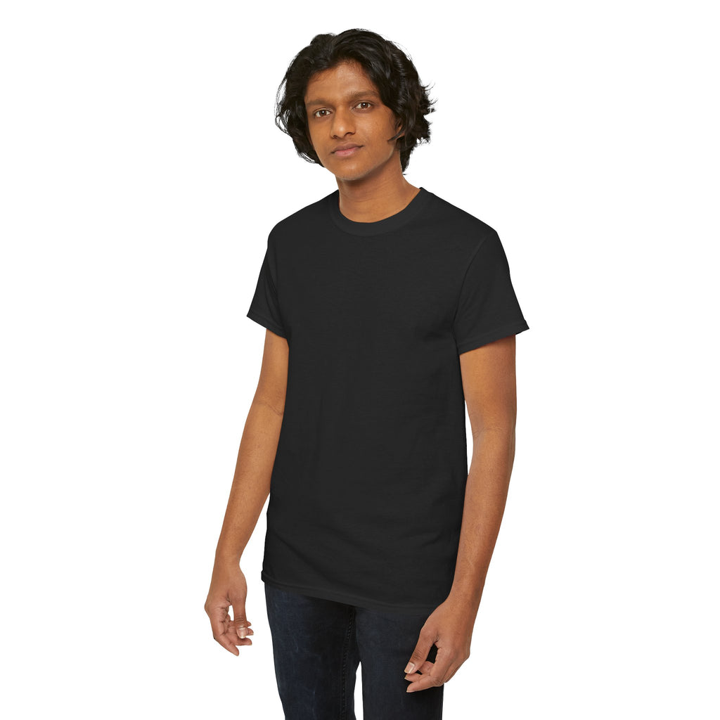 Crew Back-Print T-Shirt — Minimal Outline “CREW” Graphic Tee (Black)