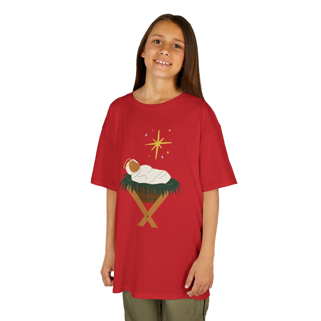 Kids Tee — Baby Jesus Manger Christmas Shirt