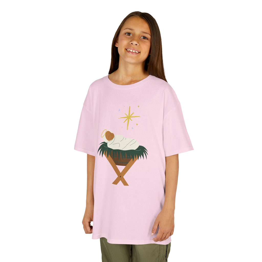Kids Tee — Baby Jesus Manger Christmas Shirt