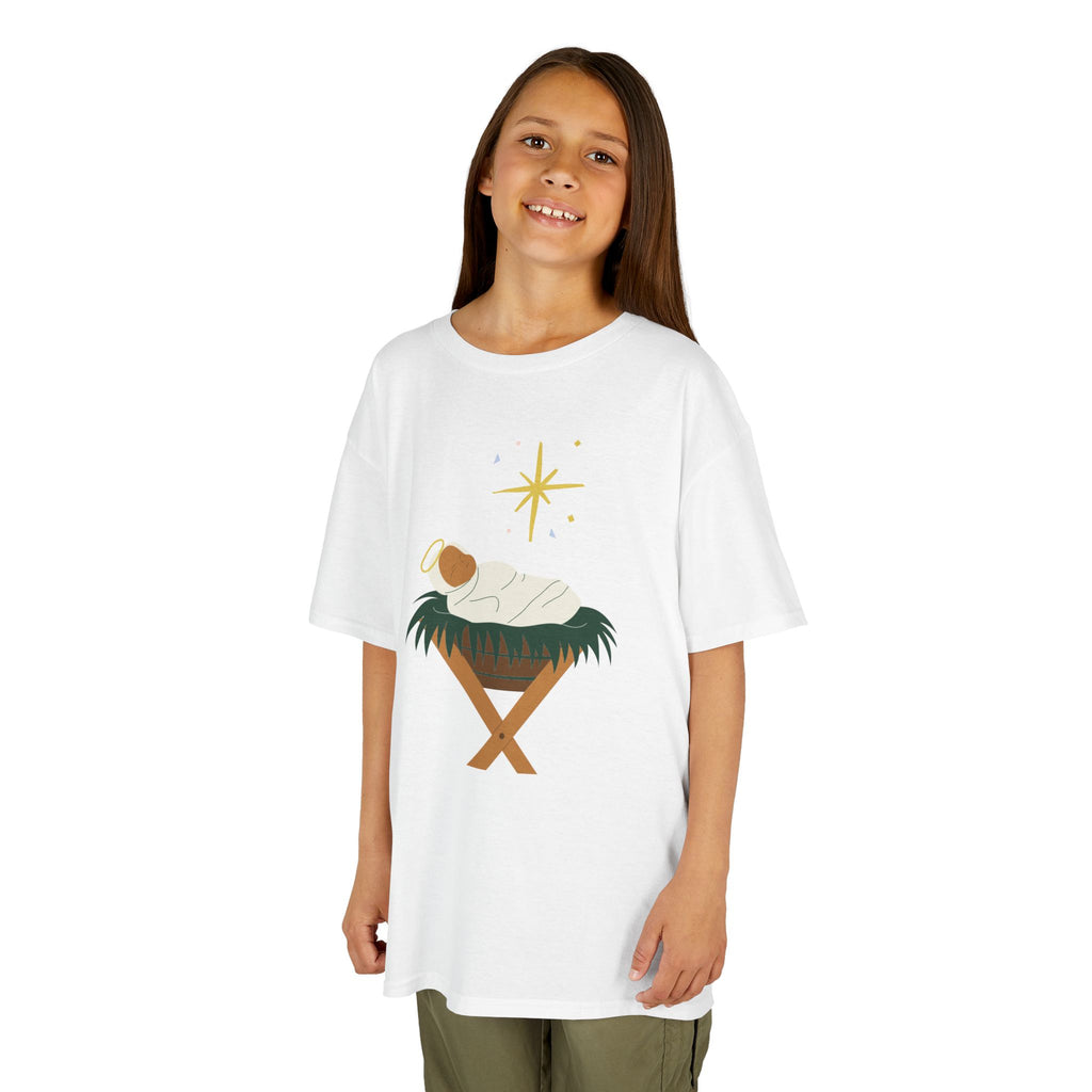 Kids Tee — Baby Jesus Manger Christmas Shirt