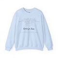 Christian Crewneck Sweatshirt — "Kommen zu Jesus" Inspirational Faith Quote